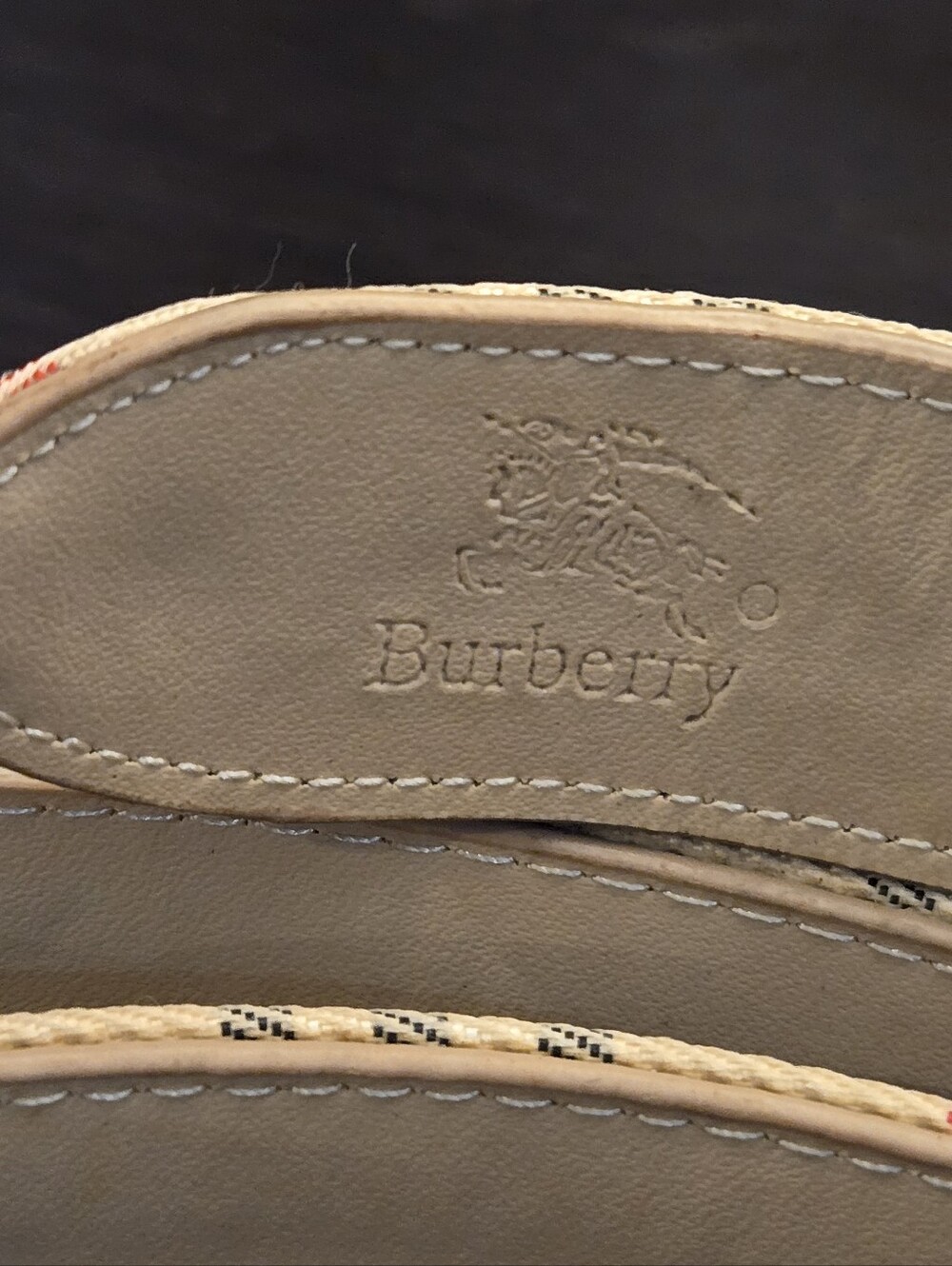 Burberry Canvas And Leather Nova Check Buckle Belt - Picture 4 of 5